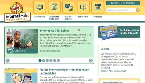 Ansicht: Lernmodule für Lehrkräfte  