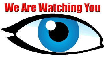 1633.jpg Auge mit Schriftzug 'We are watching you'