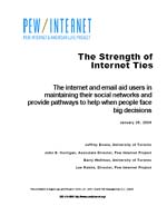 Buchtitel: The Strength of Internet Ties - Das Internet als Medium zur Pflege von sozialen Netzwerken