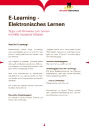 Ansicht: E-Learning - Elektronisches Lernen