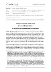 Ansicht: Lieber mit oder ohne? Die Sicht der Eltern auf Jugendschutzprogramme