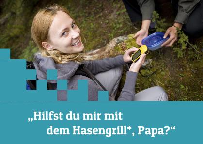 Ansicht: Hilfst du mir mit dem Hasengrill, Papa? Geocaching - die moderne Schatzsuche   